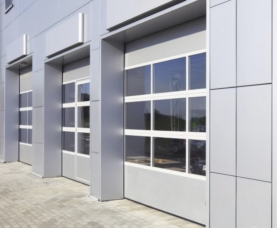 Панорамные ворота Алютех Alutrend в Адлере